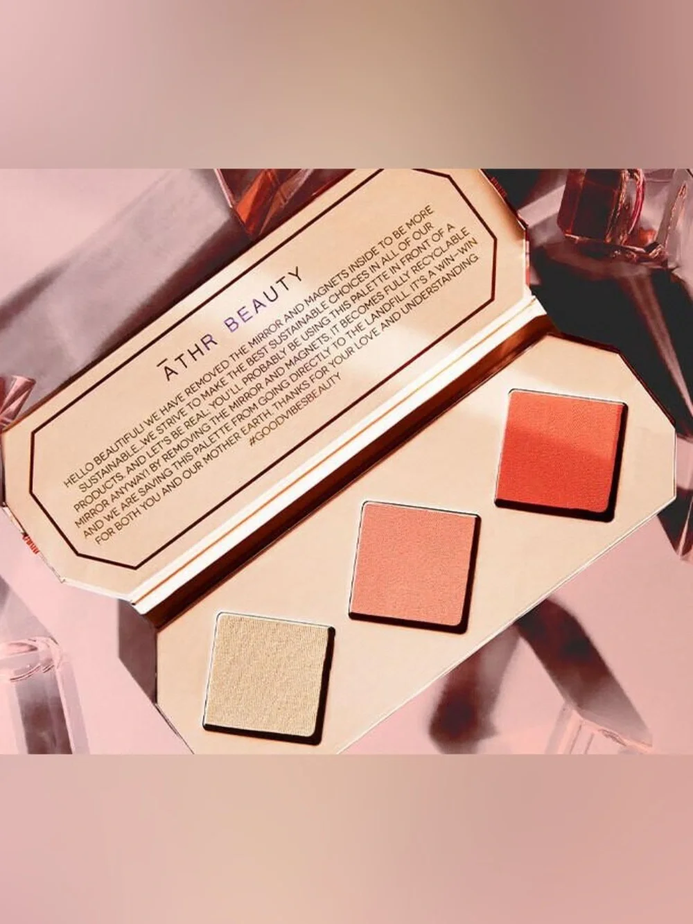 ATHR Beauty Crystal Charged Cheek Palette: Amber (Blush & Highlighter)